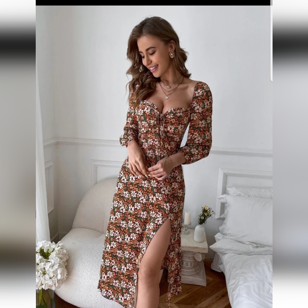 Peasant Midi Dress